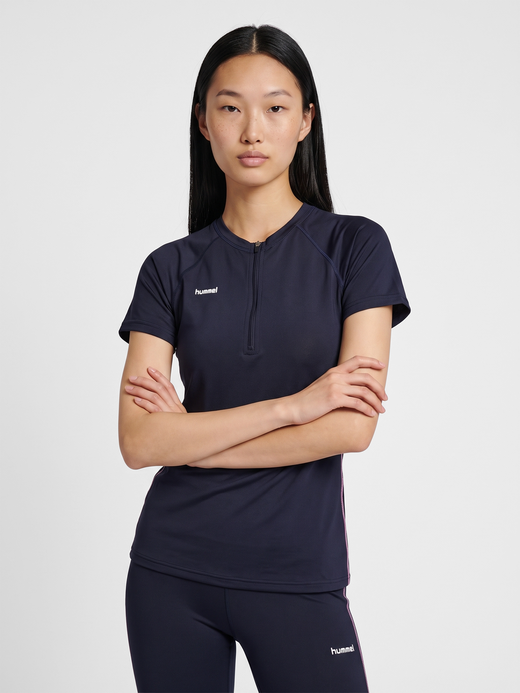 hmlPRIMA W HALF ZIP T-SHIRT S/S