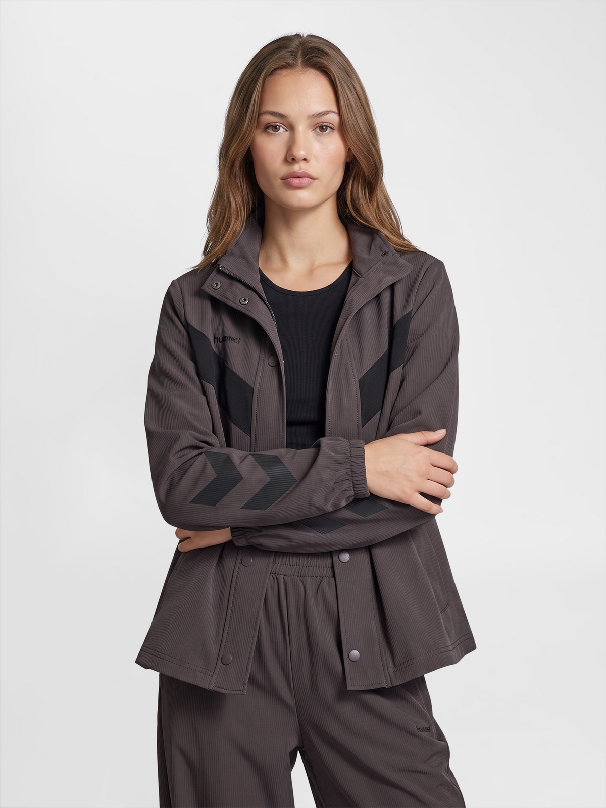 hmlI-D FUNNEL NECK STRIPE JACKET