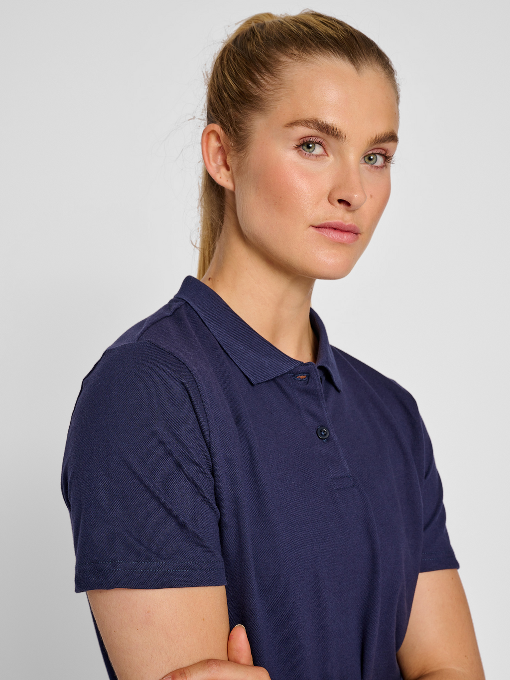 hmlRED STRETCH POLO WOMAN