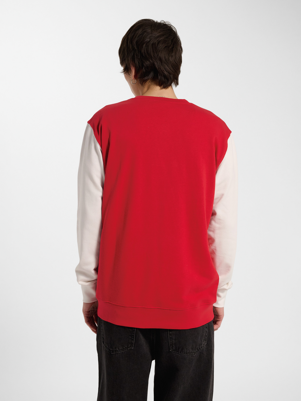 DBU 26 FAN RED-WHITE CREW NECK