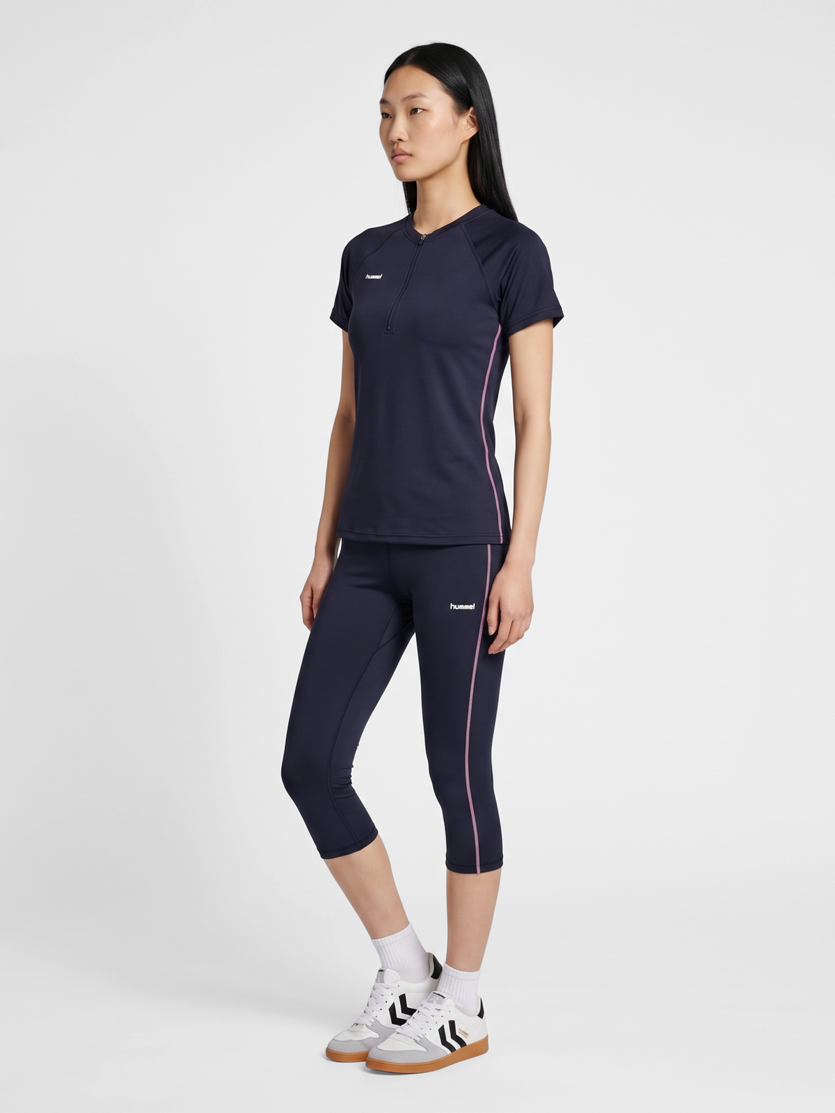 hmlPRIMA W HALF ZIP T-SHIRT S/S