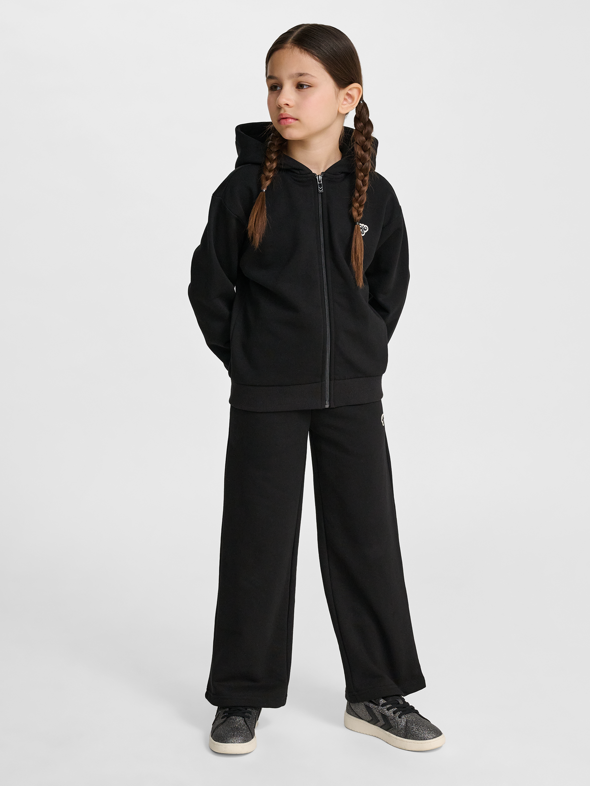 hmlJR LOOSE ZIP HOODIE BEE